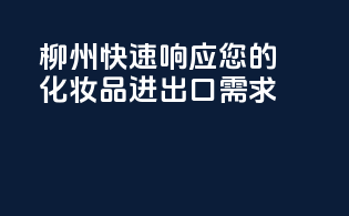 柳州：快速响应您的化妆品进出口需求