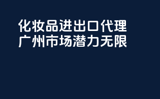 化妆品进出口代理，广州市场潜力无限！