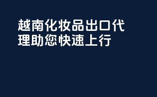 越南化妆品出口代理，助您快速上行