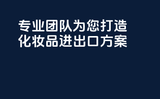 专业团队，为您打造化妆品进出口方案！
