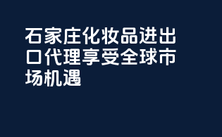 石家庄化妆品进出口代理，享受全球市场机遇