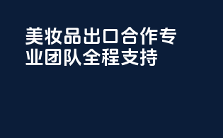 美妆品出口合作，专业团队，全程支持！