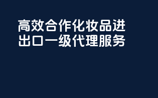 高效合作化妆品进出口一级代理服务