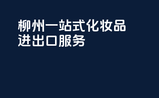 柳州：一站式化妆品进出口服务