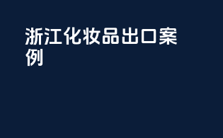 浙江化妆品出口案例