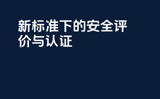 新标准下的安全评价与认证