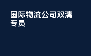 国际物流公司双清专员
