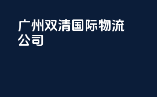 广州双清国际物流公司
