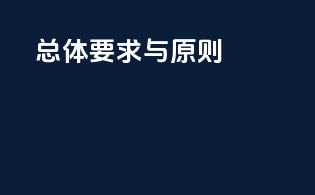 总体要求与原则