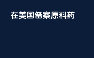 在美国备案原料药