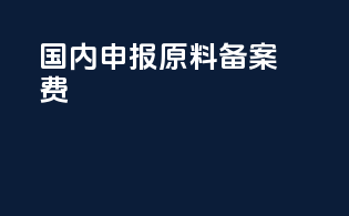 国内申报原料备案费