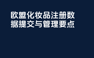 欧盟化妆品注册CPNO数据提交与管理要点