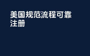 美国规范流程，可靠注册